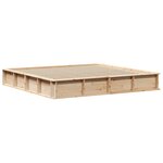 vidaXL Cadre de lit Marron 200 x 200 cm Bois de pin massif