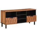 vidaXL Meuble TV avec tiroir Finition Acacia Brun 100 x 33 x 46 cm