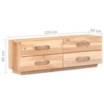 vidaXL Meuble TV Bois de récupération massif