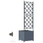 vidaXL Pots de jardin Gris clair 40 x 40 x 142 cm Acier