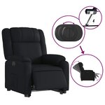vidaXL Fauteuil inclinable électrique noir similicuir