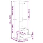 vidaXL Garde-robe avec tiroirs Chêne sonoma Bois d'ingénierie