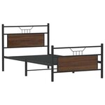 vidaXL Cadre de lit sans matelas chêne marron 100x190 cm