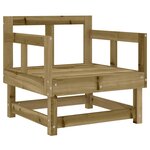 vidaXL Chaises de jardin avec coussins lot de 2 bois de pin imprégné