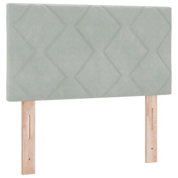 Tête de lit vidaXL Design Blocs Diamants Gris Clair 80 cm Velours