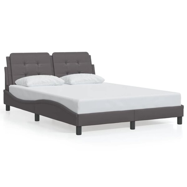 vidaXL Cadre de lit sans matelas gris 140x190 cm similicuir