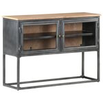 vidaXL Buffet Gris 100x30x70 cm Bois d'acacia massif