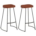 vidaXL Tabourets de bar Gavin lot de 2 50x40x78cm bois massif manguier