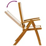 vidaXL Ensemble à manger de jardin 5Pièces bois d'acacia solide textilène