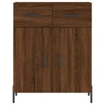 vidaXL Buffet haut Chêne marron 69 5x34x180 cm Bois d'ingénierie
