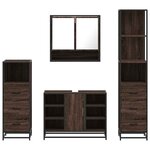 vidaXL Ensemble de meubles de salle de bain 4 Pièces chêne marron