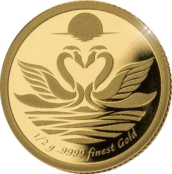 Pièce de monnaie en Or g 0.5 Millésime 2023 SWANS