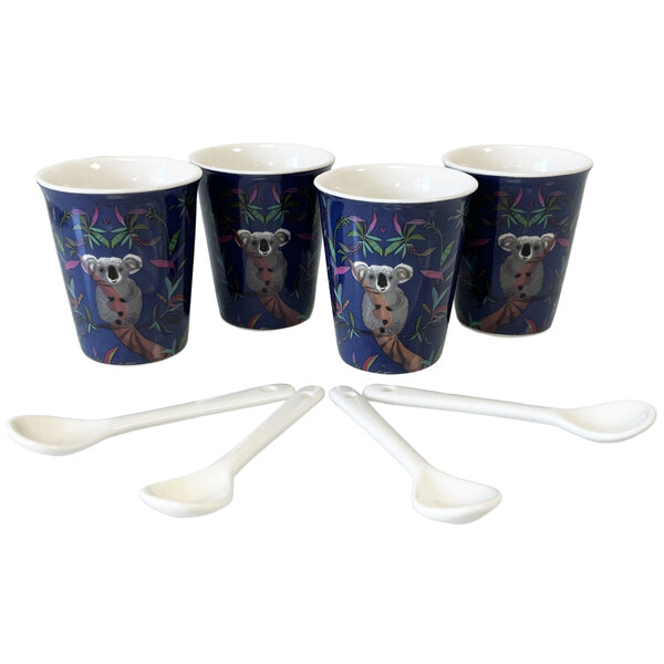 Coffret koala de 4 gobelets expresso par michelle allen