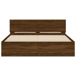 vidaXL Cadre de lit sans matelas chêne marron 150x200 cm