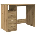vidaXL Bureau chêne artisanal 102x50x76 cm bois d'ingénierie