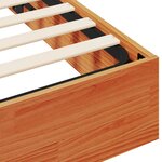 vidaXL Cadre de lit ottoman avec rangement Brun cire 180 x 200 cm