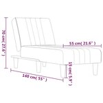 vidaXL Chaise longue noir tissu
