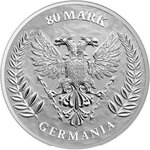 Pièce de monnaie en Argent 80 Mark g 1000 (1 Kg) Millésime 2025 GERMANIA