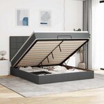 VidaXL Cadre de lit ottoman avec matelas gris foncé 160x200cm tissu