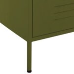 vidaXL Commode Vert olive 80x35x101 5 cm Acier