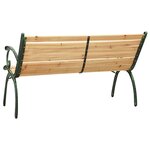 vidaXL Banc de jardin 123 cm Fonte et bois de sapin massif