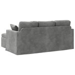 vidaXL Canapé Gris foncé 198 x 134 x 80 cm Velours