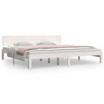 vidaXL Cadre de lit Blanc Bois de pin massif 200x200 cm