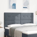 Headboard LED vidaXL Gris Foncé 90 cm Velours