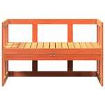 vidaXL Canapé de jardin extensible cire marron bois massif de pin