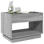 vidaXL Table basse avec LED infini sonoma gris 70x50x50 cm