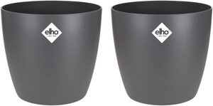 2 pots de fleur rond Brussels 17 L  Ø 25 1 x hauteur 23 2 cm - Noir