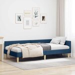 vidaXL Cadre de lit d'angle Autre avec tête de lit Bleu 100 x 200 cm