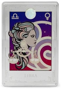 Pièce de monnaie en Argent 3 Dollars g 62.2 (2 oz) Millésime 2025 Star Signs of the Zodiac LIBRA