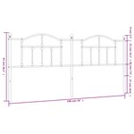 vidaXL Tête de lit métal noir 193 cm