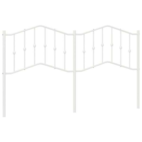 vidaXL Tête de lit de remplacement métal blanc 160 cm