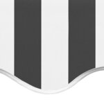 vidaXL Tissu de remplacement pour auvent Anthracite et blanc 4 5x3 m