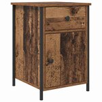 vidaXL Cabinet de chevet avec tiroir 2 Pièces Bois ancien 40 x 42 x 60 cm