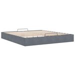 VidaXL Cadre de lit ottoman avec matelas gris foncé 180x200 cm velours