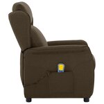 vidaXL Chaise de massage en tissu marron