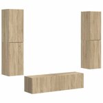 vidaXL Ensemble meuble TV 6 Pièces Chêne Sonoma Bois d'ingénierie