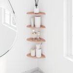 vidaXL Étagère flottante avec étagère 4 Pièces Rose 18 x 18 x 2 cm