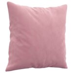 vidaXL Canapé 2 places avec oreillers décoratifs rose 140 cm velours