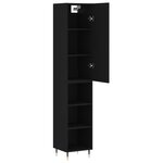 vidaXL Buffet haut Noir 34 5x34x180 cm Bois d'ingénierie