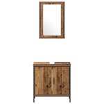 vidaXL Ensemble de meubles de salle de bain 3 pièces en bois ancien