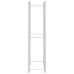 vidaXL Portant de bois de chauffage 110x28x116 cm acier inoxydable