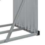 vidaXL Porte-bûches anthracite 300x45x100 cm acier galvanisé