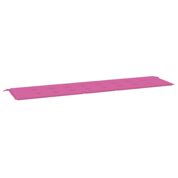 vidaXL Coussin de banc de jardin rose 200x50x3 cm tissu