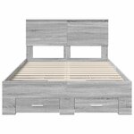 vidaXL Cadre de lit Gris Sonoma 120 x 200 cm Bois d'ingénierie
