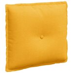 vidaXL Coussin de Dos Jaune clair 50 x 45 cm Tissu en velours côtelé