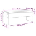 vidaXL Banc d'entrée avec coussin Chêne fumé 103 x 38 x 40 cm